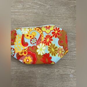 Anthropologie ore floral mini zip bag